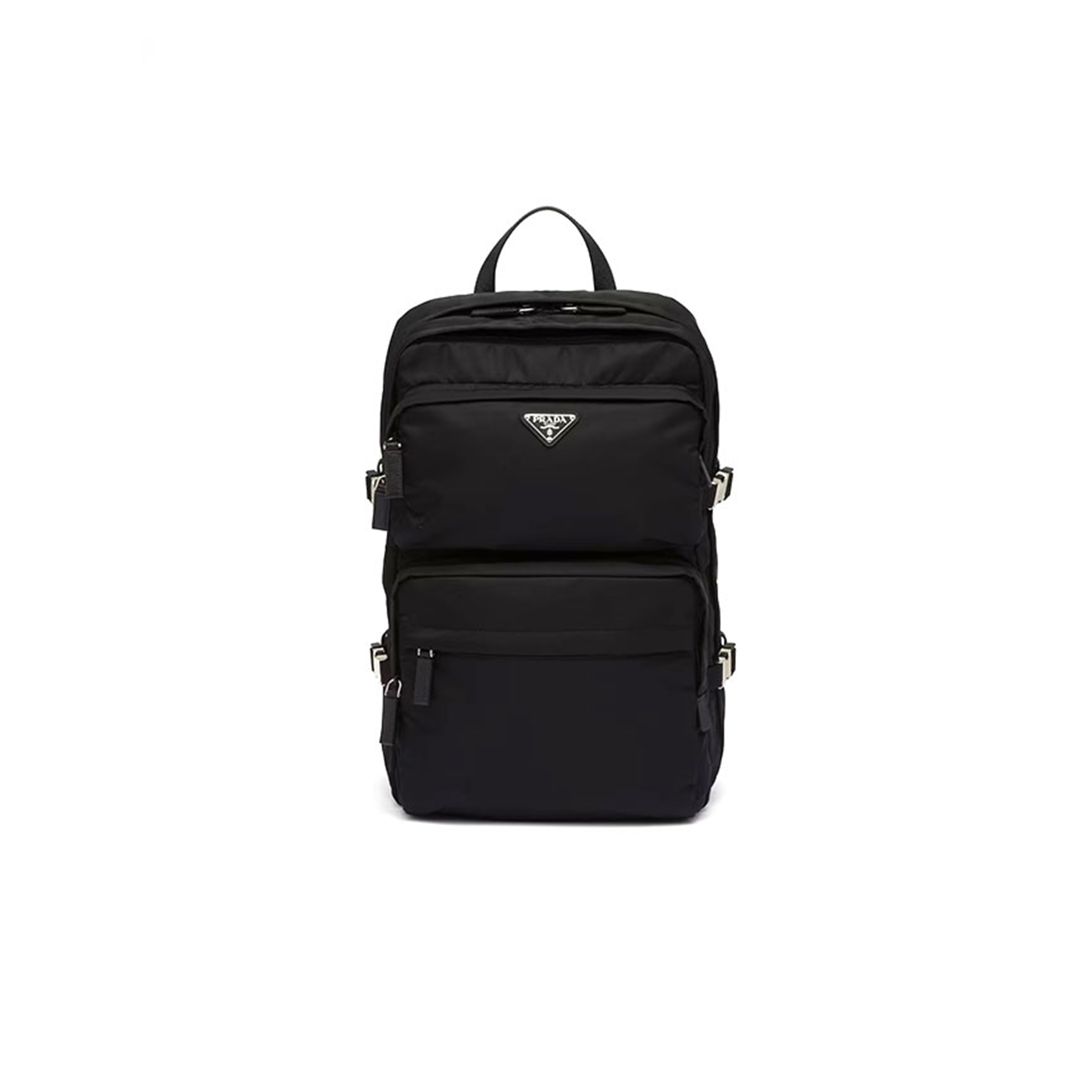 Pra*a re-nylon and saffiano leather backpack 2vz101 (45*26.5*21.5cm)